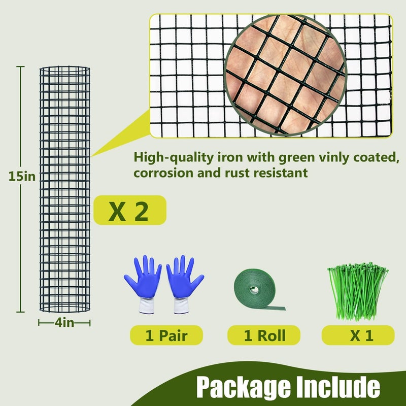 HOLANHING 2 Pack Metal Moss Pole,15" Moss Poles for Plants Monstera, Stackable Sphagnum Moss Pole for Plants,Plant Poles for Climbing Plants Work with Sphagnum Moss(2 Pack 15") - Image 5